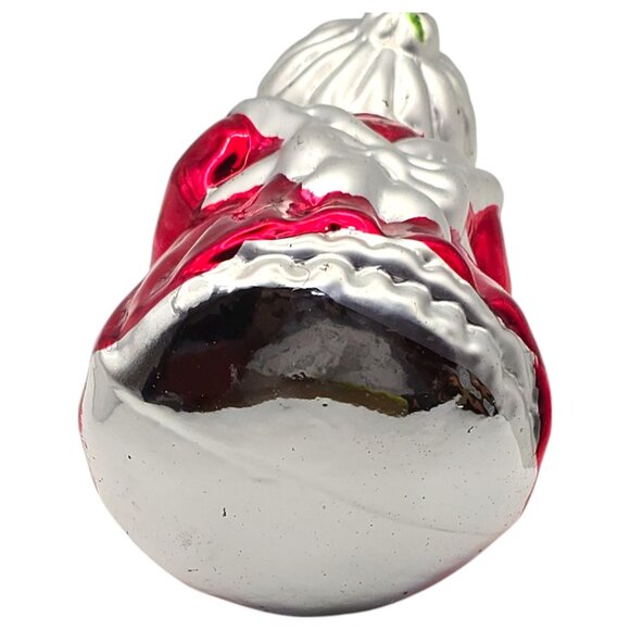 Vintage Mercury Glass Style Mrs. Claus Santa Christmas Ornament With Pie 1990's - Picture 6 of 8